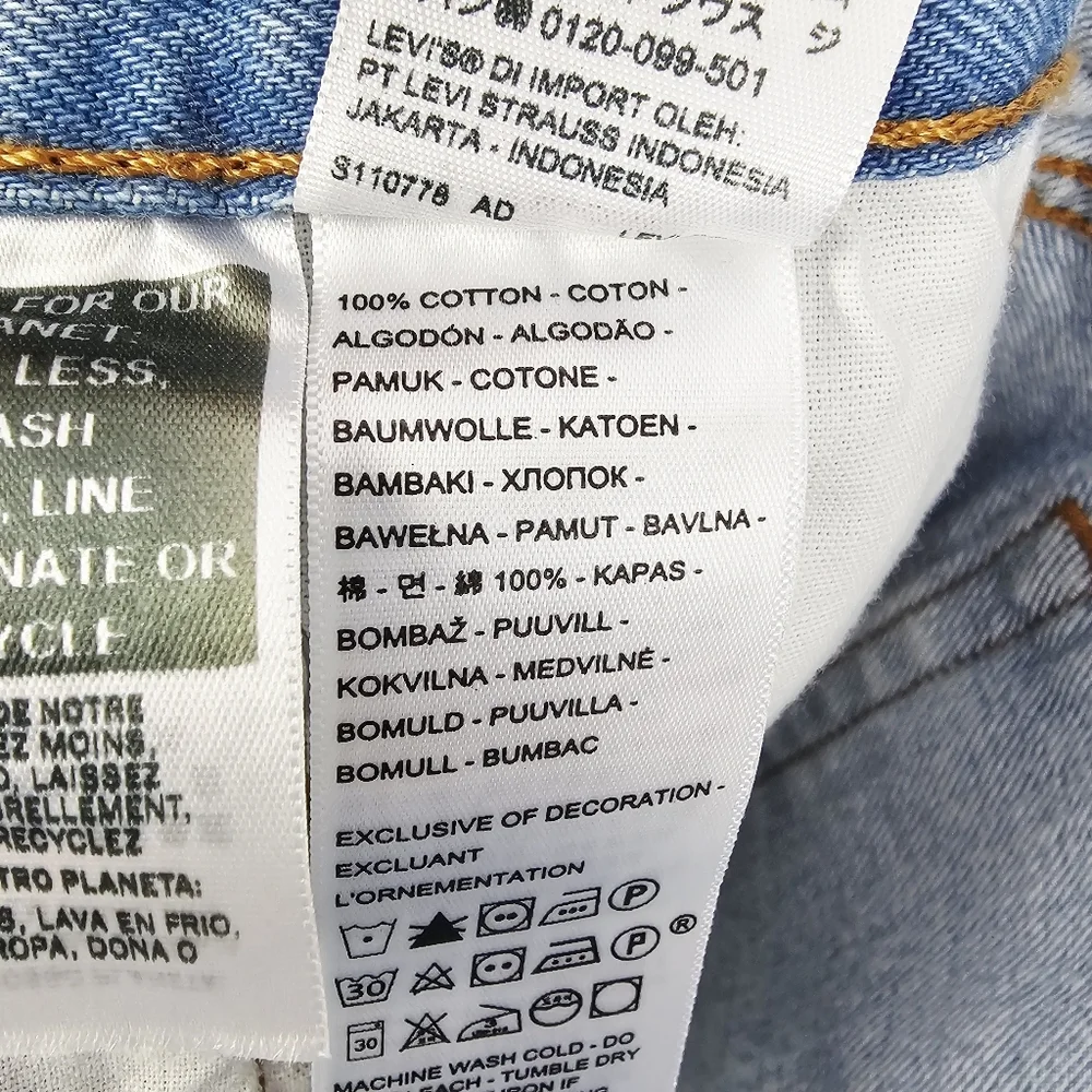 Levi's 501 Original Jean Shorts #563270213 Button Fly NWT - Picture 10 of 11